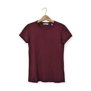 BLDWN Women's Bordeaux Perry Supima Cotton Short Sleeve Tee